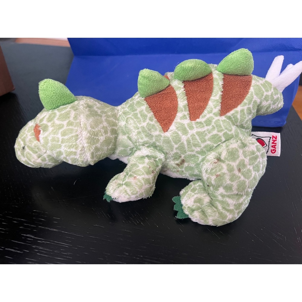 Ganz Webkinz Stegosaurus Plush Dinosaur Green Brown Retired No Code HM415